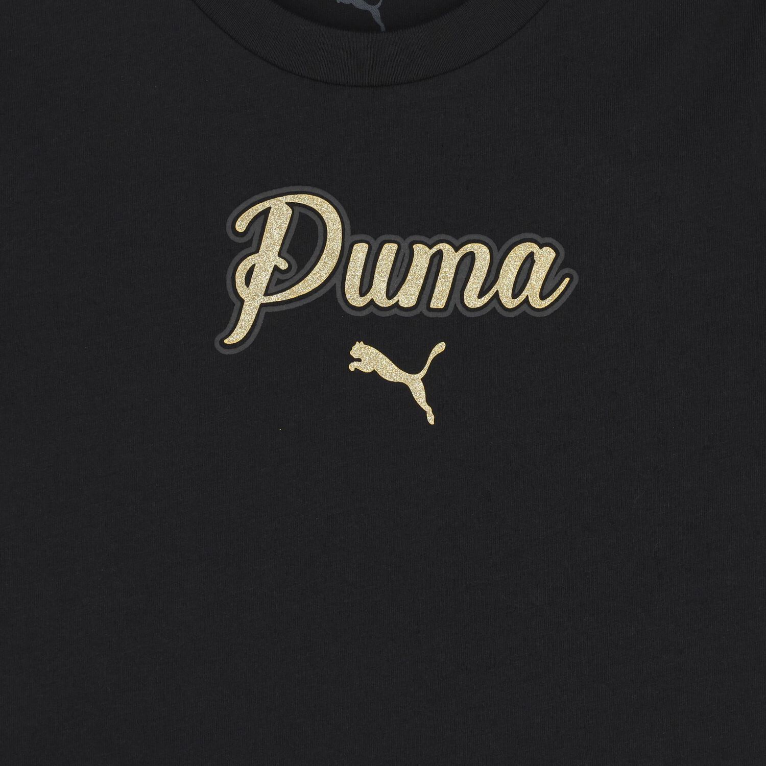 Girls Black Logo T-Shirt, 1, hi-res