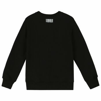 Boys Black Printed Sweatshirt