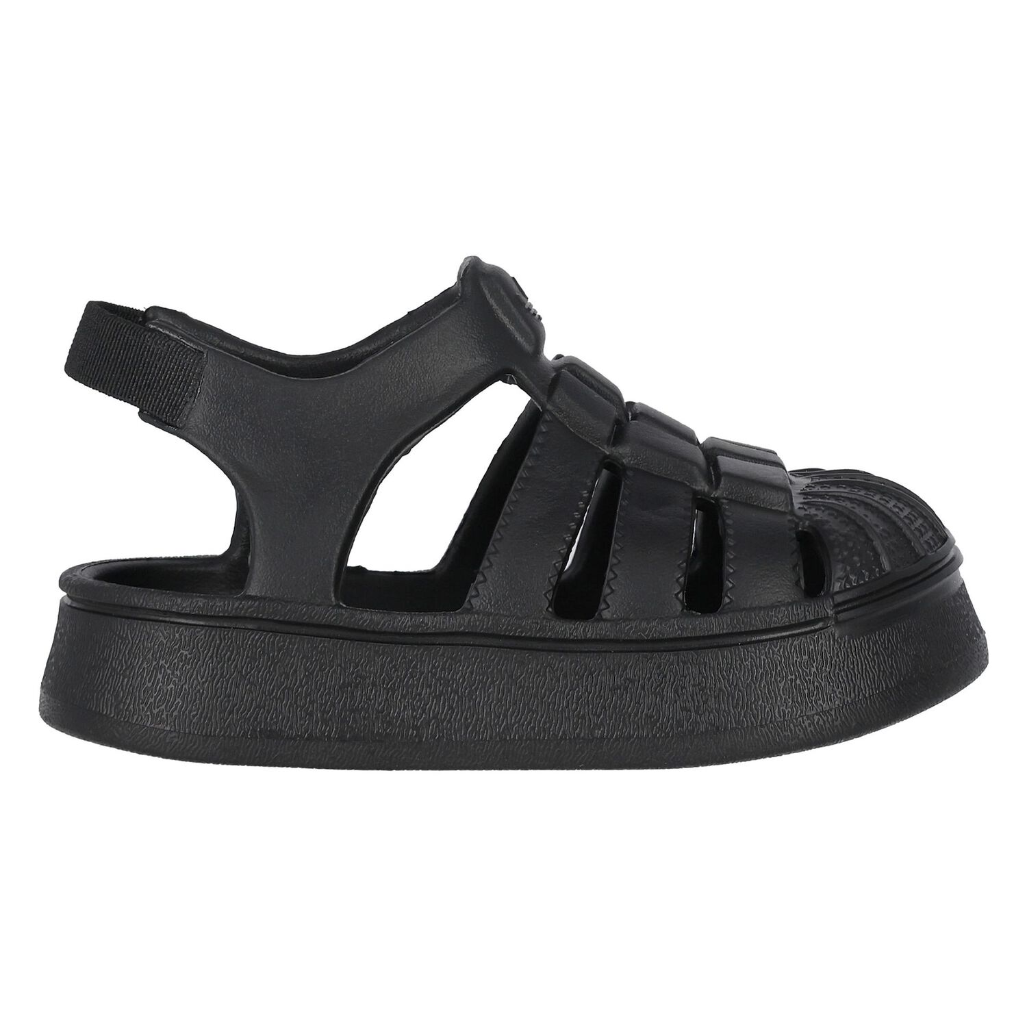 Black Logo Superstar Sandals, 1, hi-res