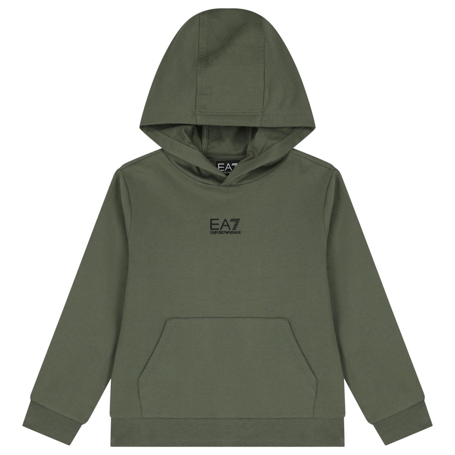Boys Green Logo Hooded Top, 5, hi-res