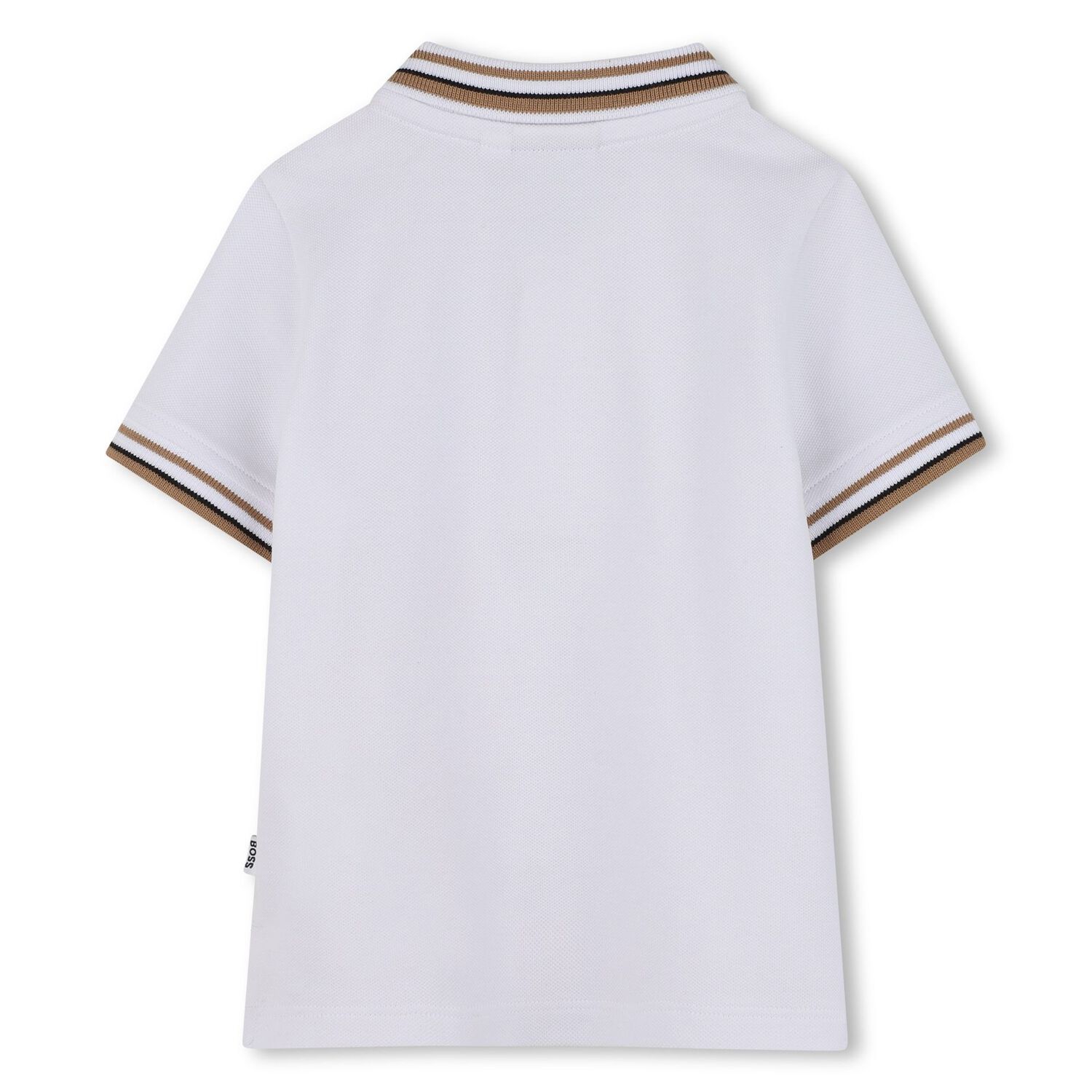 Younger Boys White Logo Polo Shirt, 2, hi-res image number null