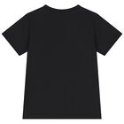 Girls Black Zig Zag Logo T-Shirt, 1, hi-res