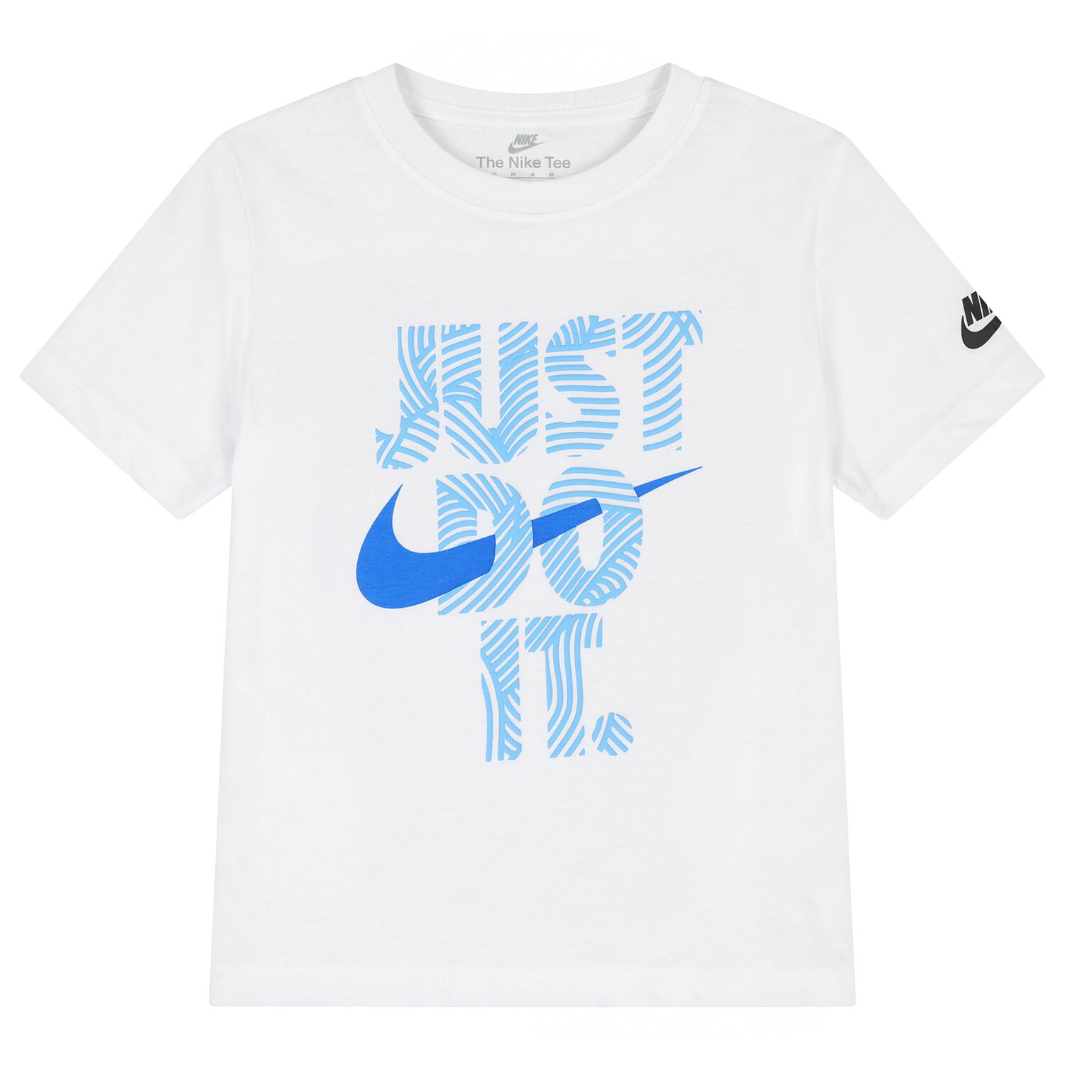 تيشيرت للأولاد بالشعار باللون الأبيض, 1, hi-res