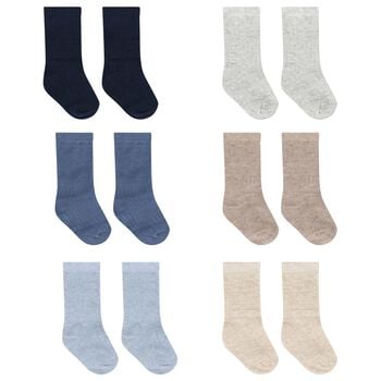 Baby Girls Beige, Ivory & Pink Socks ( 6 Pack )
