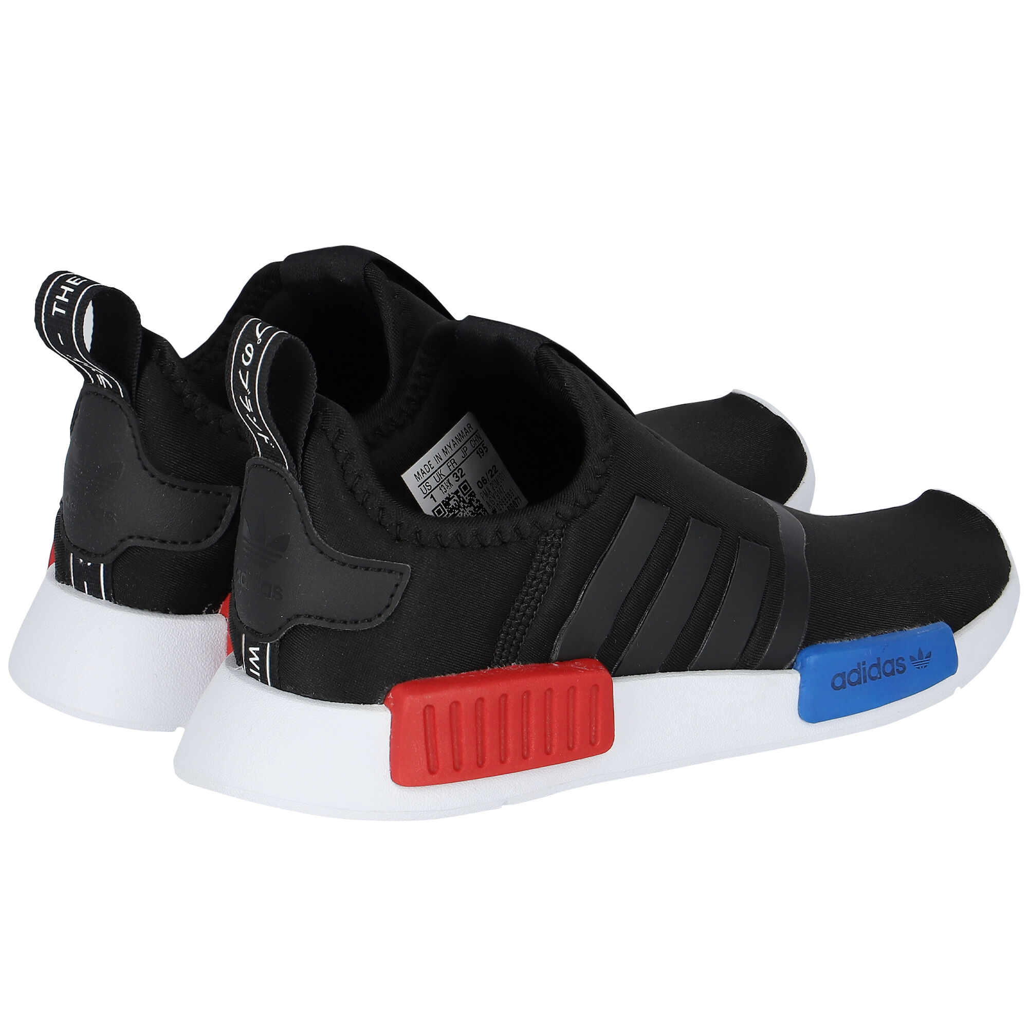 Black nmds kids sales