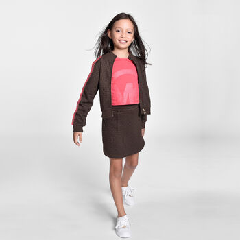 Girls Brown Logo Skirt