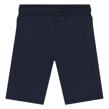 Younger Boys Navy Blue Logo Shorts