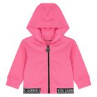 Younger Girls Pink & White Logo 3-Piece Tracksuit, 1, hi-res