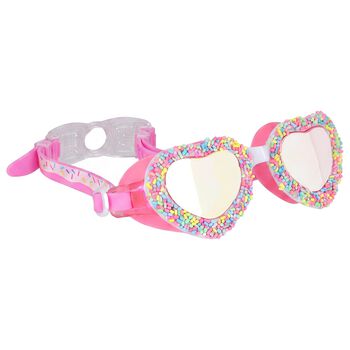 Girls Pink Heart Swimming Goggles
