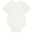 Baby Girls White & Pink Bodysuits ( 2-Pack ), 2, hi-res