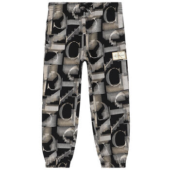 Boys Black Logo Joggers