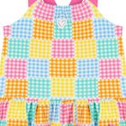 Girls Multi-Colored Gingham Dress, 1, hi-res