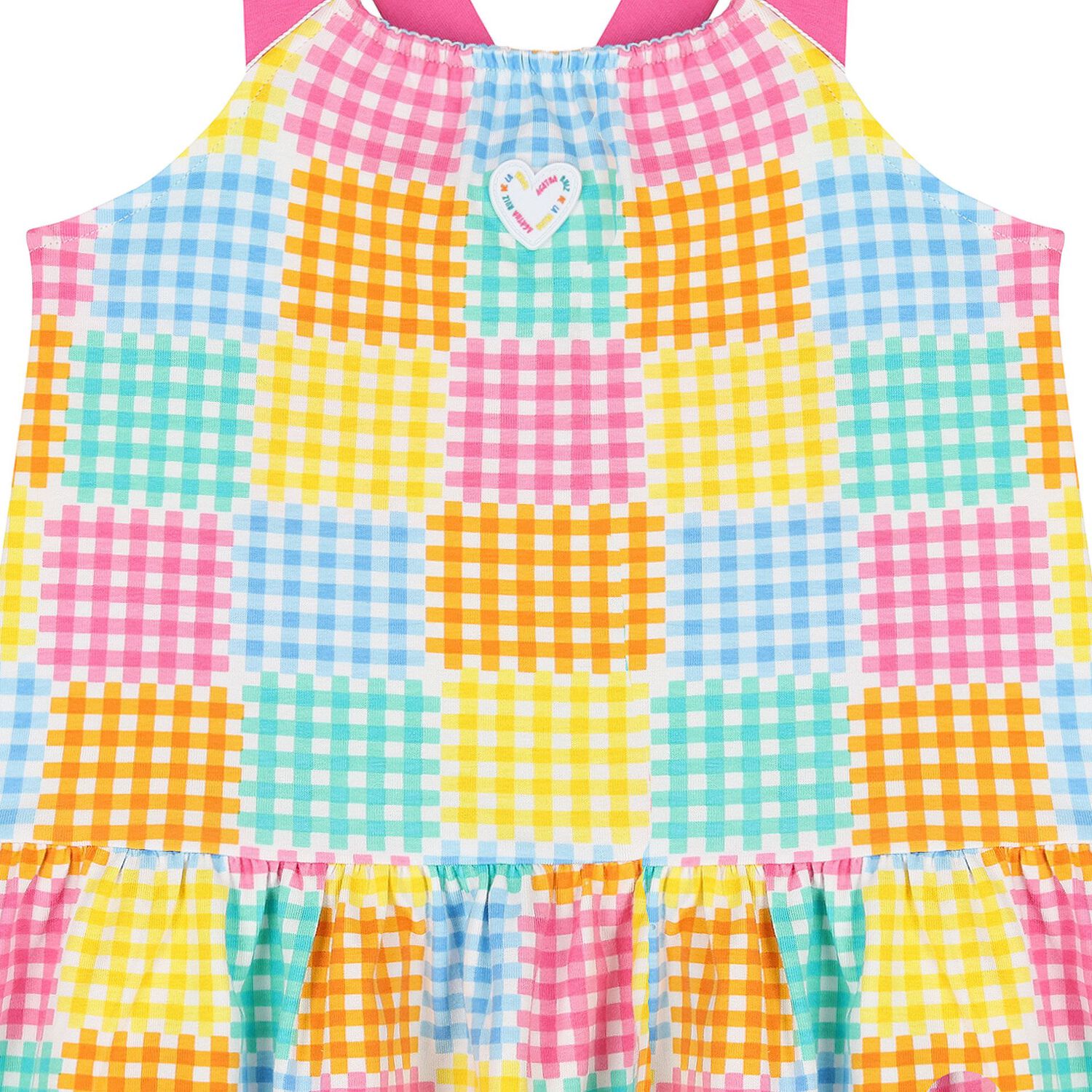 Girls Multi-Colored Gingham Dress, 1, hi-res image number null