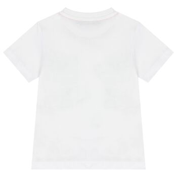 Younger Boys White Logo T-Shirt