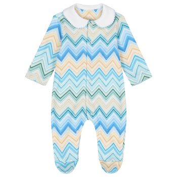 Blue & Yellow Zig Zag Babygrow