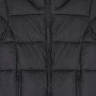 Girls Black Puffer Jacket, 1, hi-res