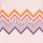 Younger Girls Pink Zig Zag Logo Dress, 2, hi-res