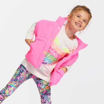 Girls Ivory Heart Long Sleeve Top