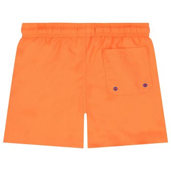 Boys Orange Logo Swim Shorts