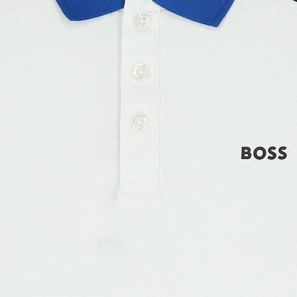 Boss Kids Boys Polo In White 1