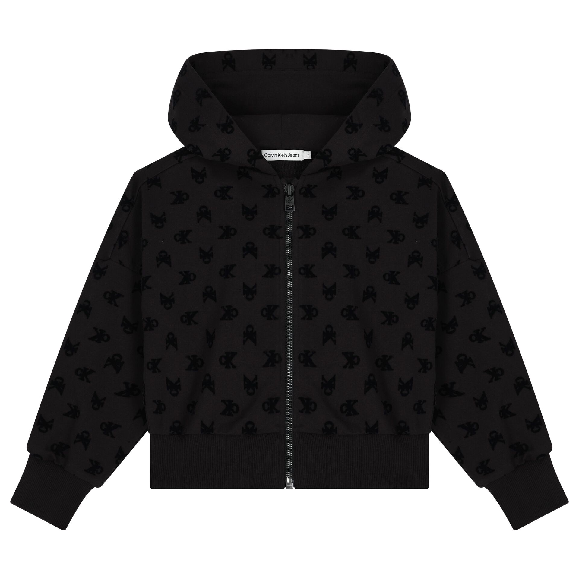 Calvin klein zip logo hoody ladies cheap