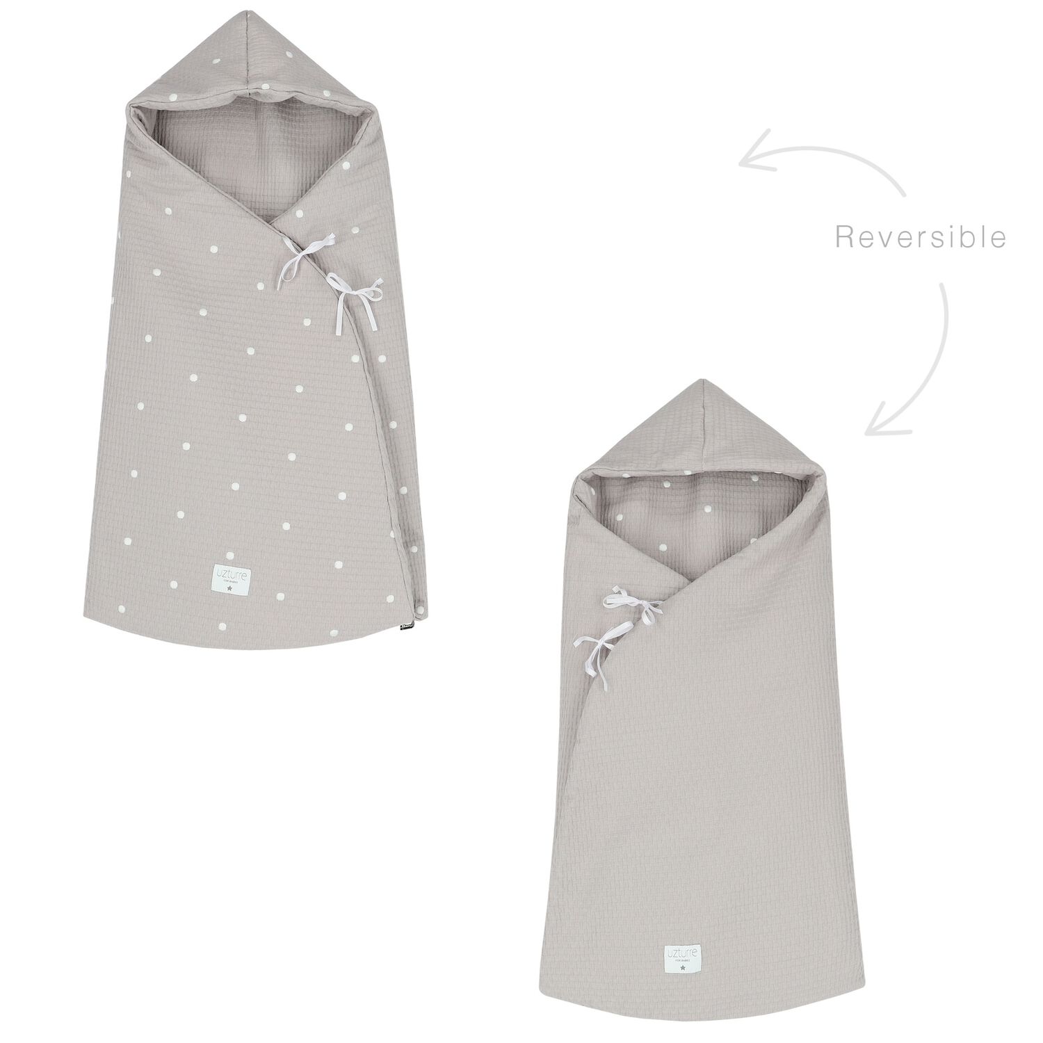 Grey Logo Reversible Baby Nest, 1, hi-res