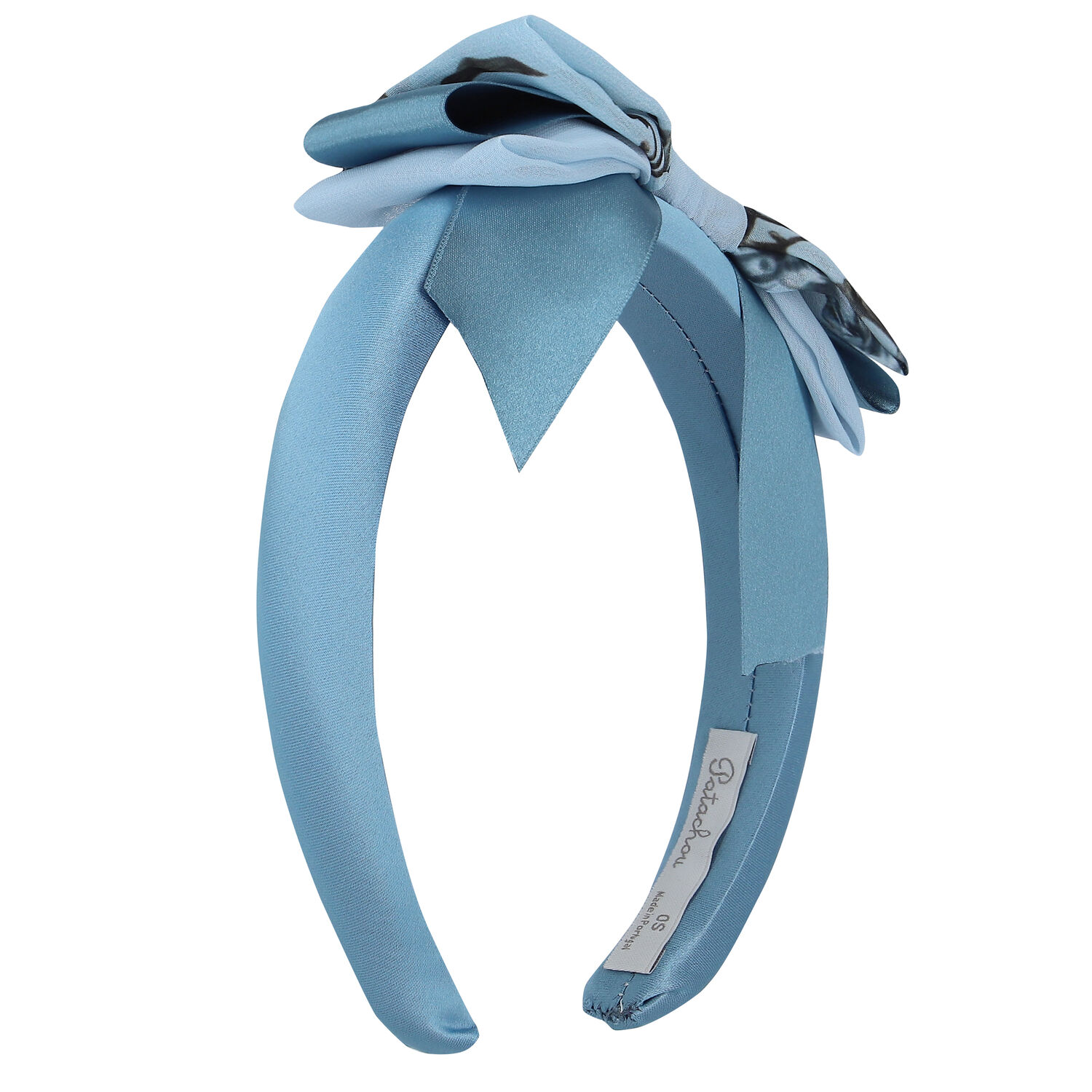 ربطة رأس بطبعة الورود باللون الازرق , 1, hi-res