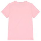 Girls Pink Teddy Bear Logo T-Shirt, 3, hi-res