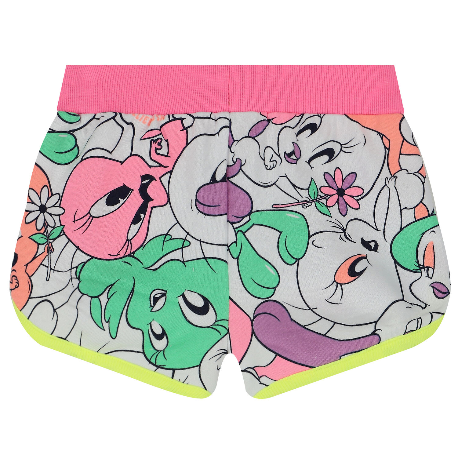 شورت بطبعة الطائر تويتي باللون الابيض , 1, hi-res