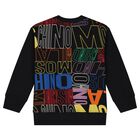 سويتشيرت  بالشعار باللون الأسود  , 1, hi-res