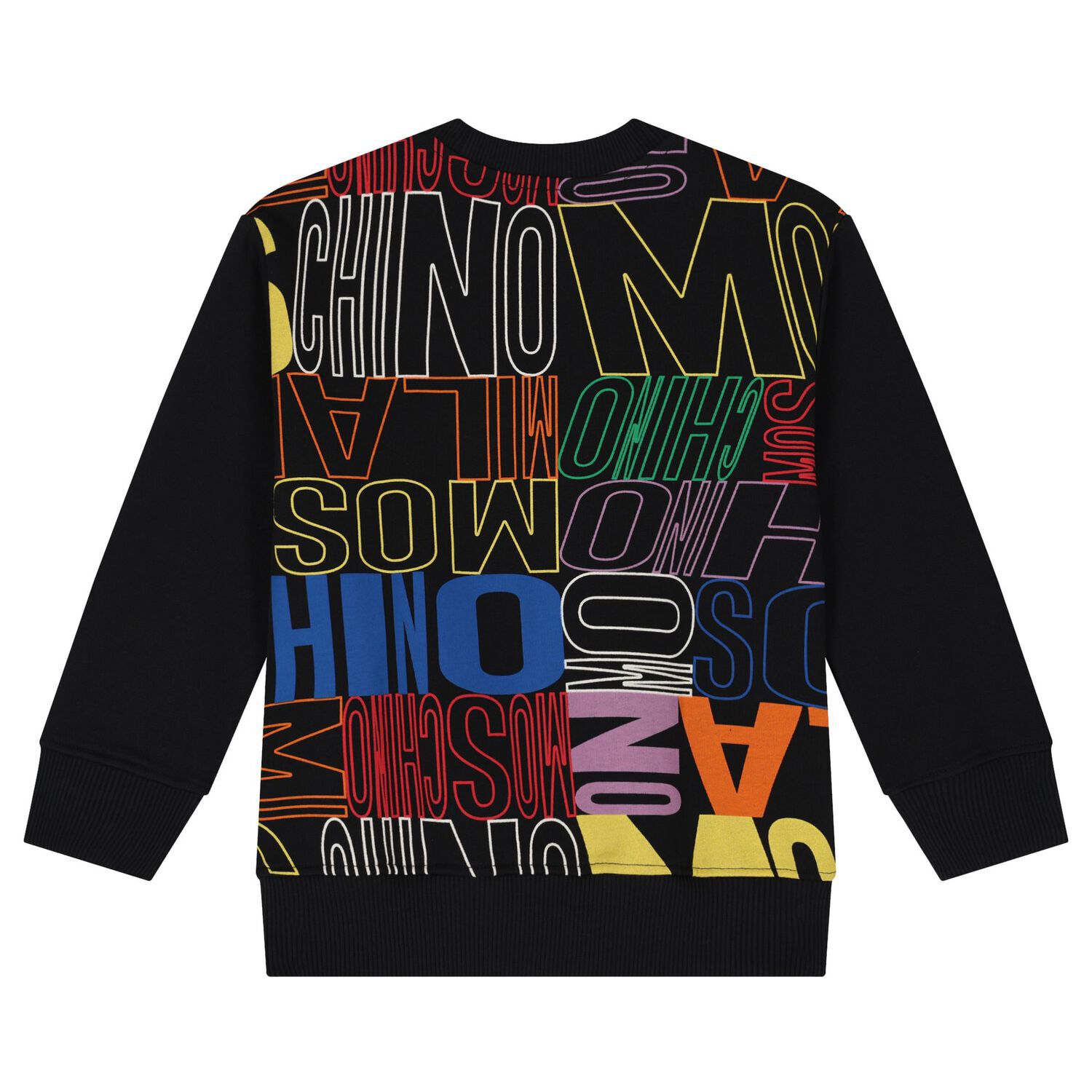 سويتشيرت  بالشعار باللون الأسود  , 1, hi-res