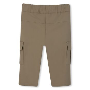 Younger Boys Beige Logo Trousers