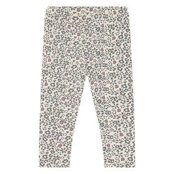 Baby Girls Ivory & Black Heart Leggings