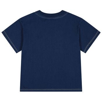 Boys Navy Blue Logo T-Shirt