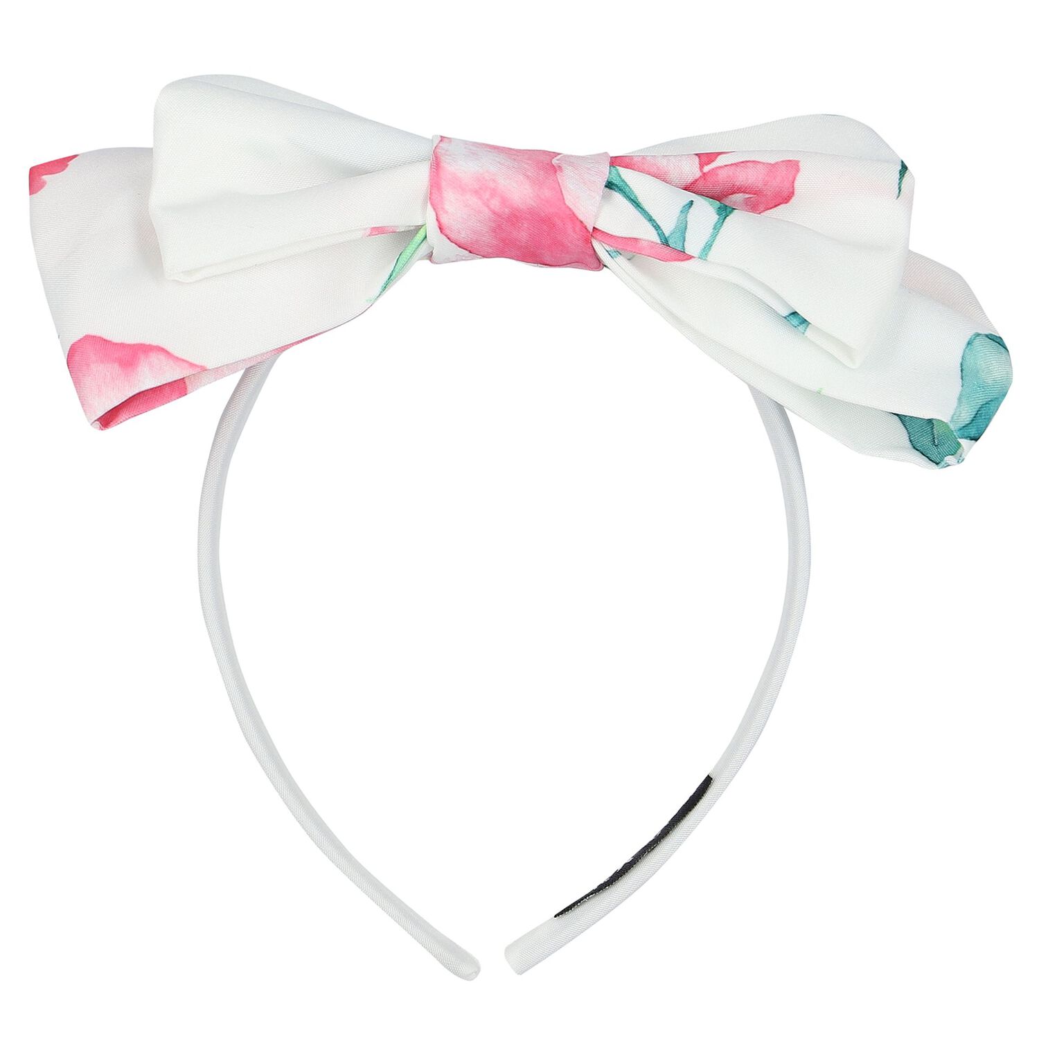 Girls White & Green Floral Headband, 3, hi-res image number null