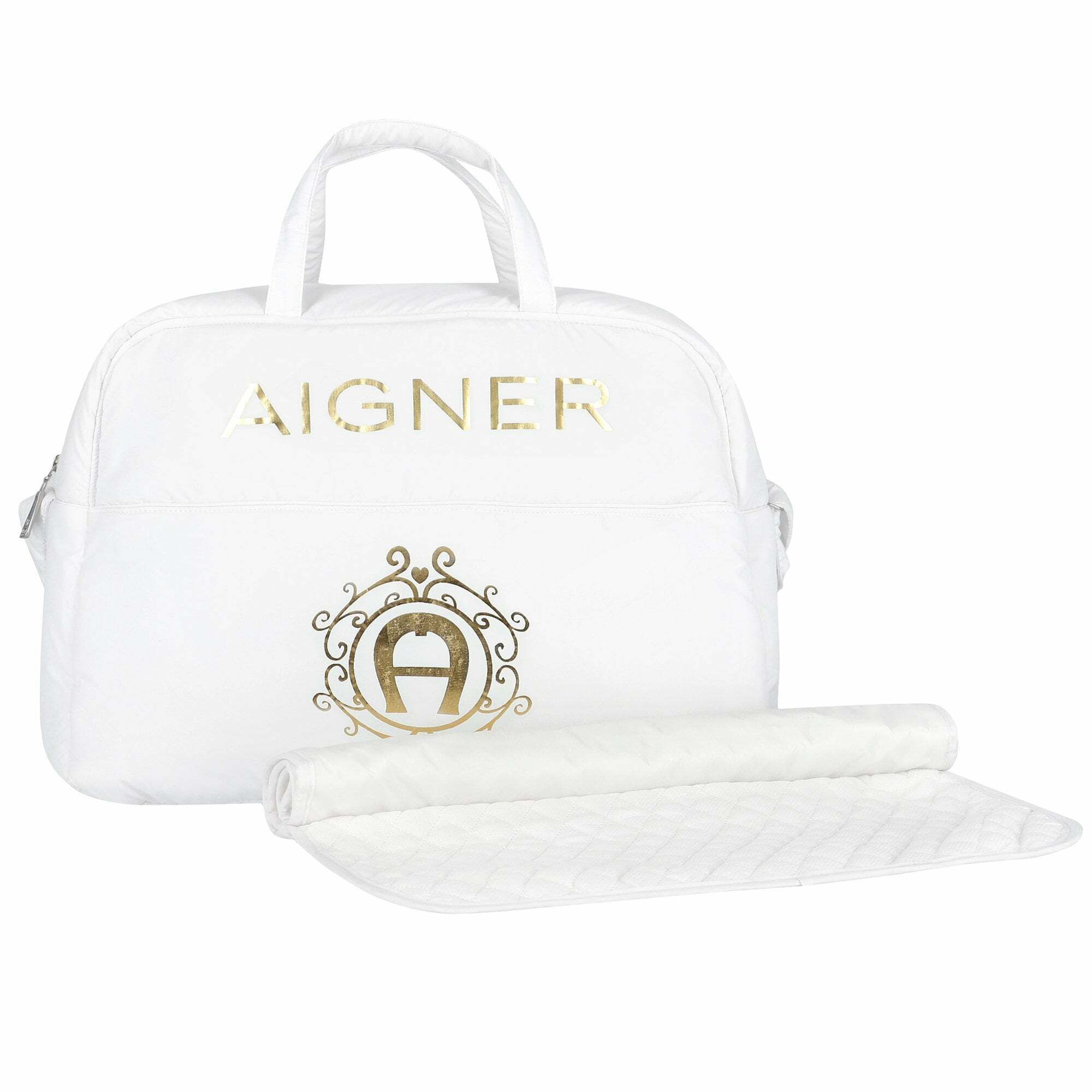 Aigner Baby White Gold Changing Bag Junior Couture