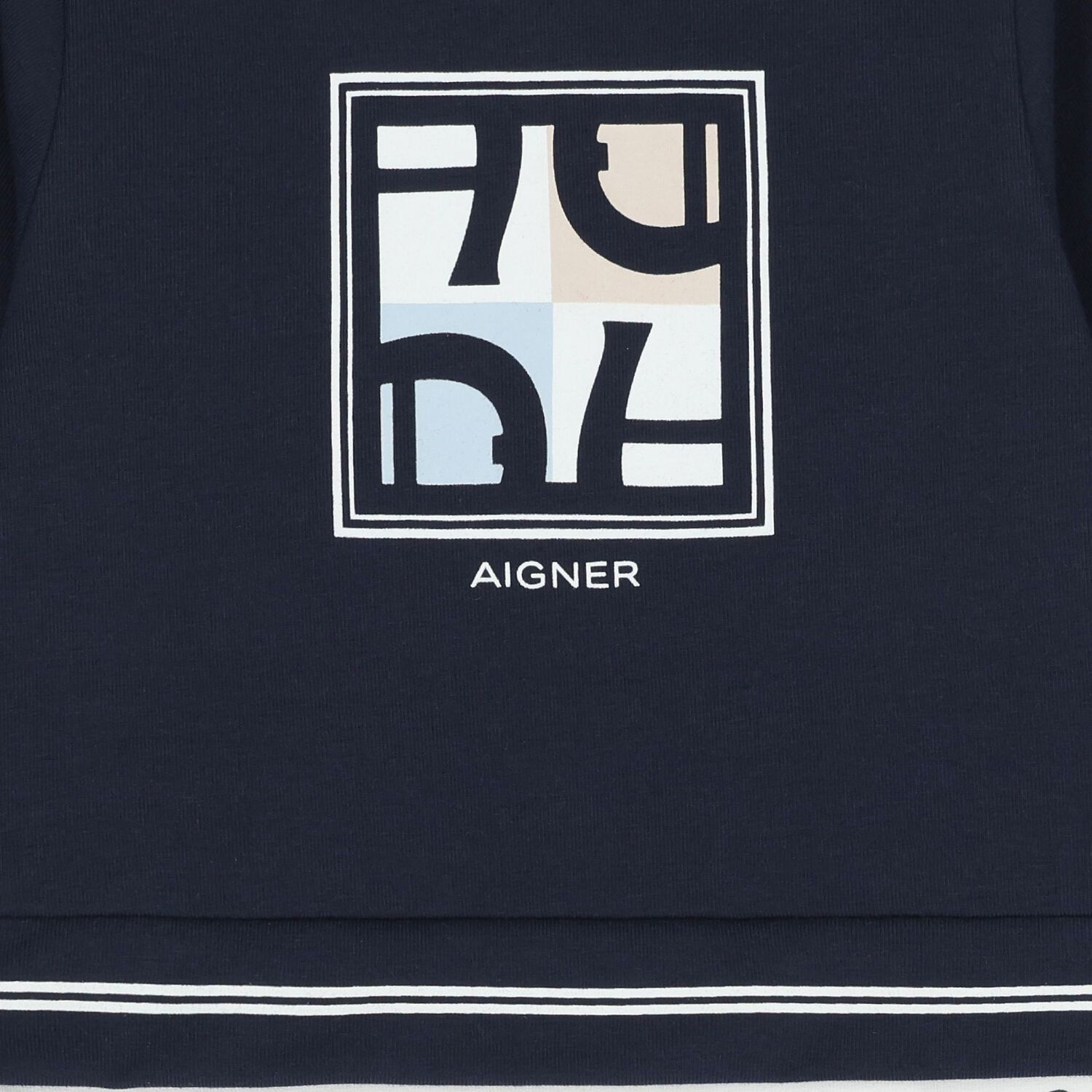 افرول اولاد بالشعار باللون الابيض والكحلى , 2, hi-res