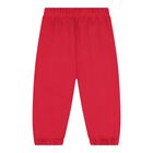 Baby Boys Red Web Striped Joggers, 1, hi-res