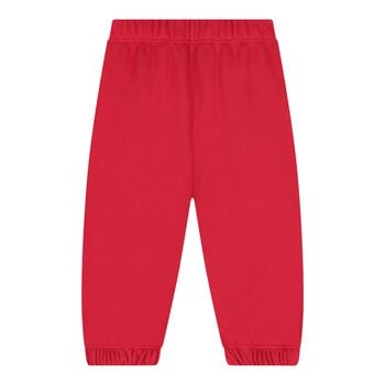 Baby Boys Red Web Striped Joggers