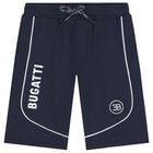 Boys Navy Blue Logo Shorts, 1, hi-res