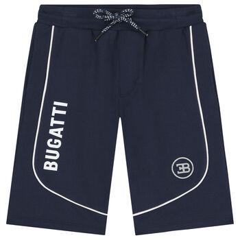 Boys Navy Blue Logo Shorts
