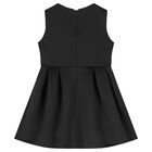 Girls Black Embellished Dress, 3, hi-res