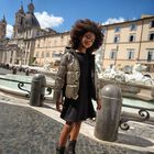 Girls Black & Silver Reversible Puffer Jacket, 1, hi-res