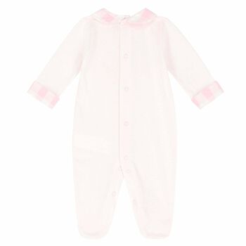 Baby Girls Pink Flower Babygrow