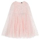 Girls Pink Sequin & Tulle Cape Dress , 1, hi-res