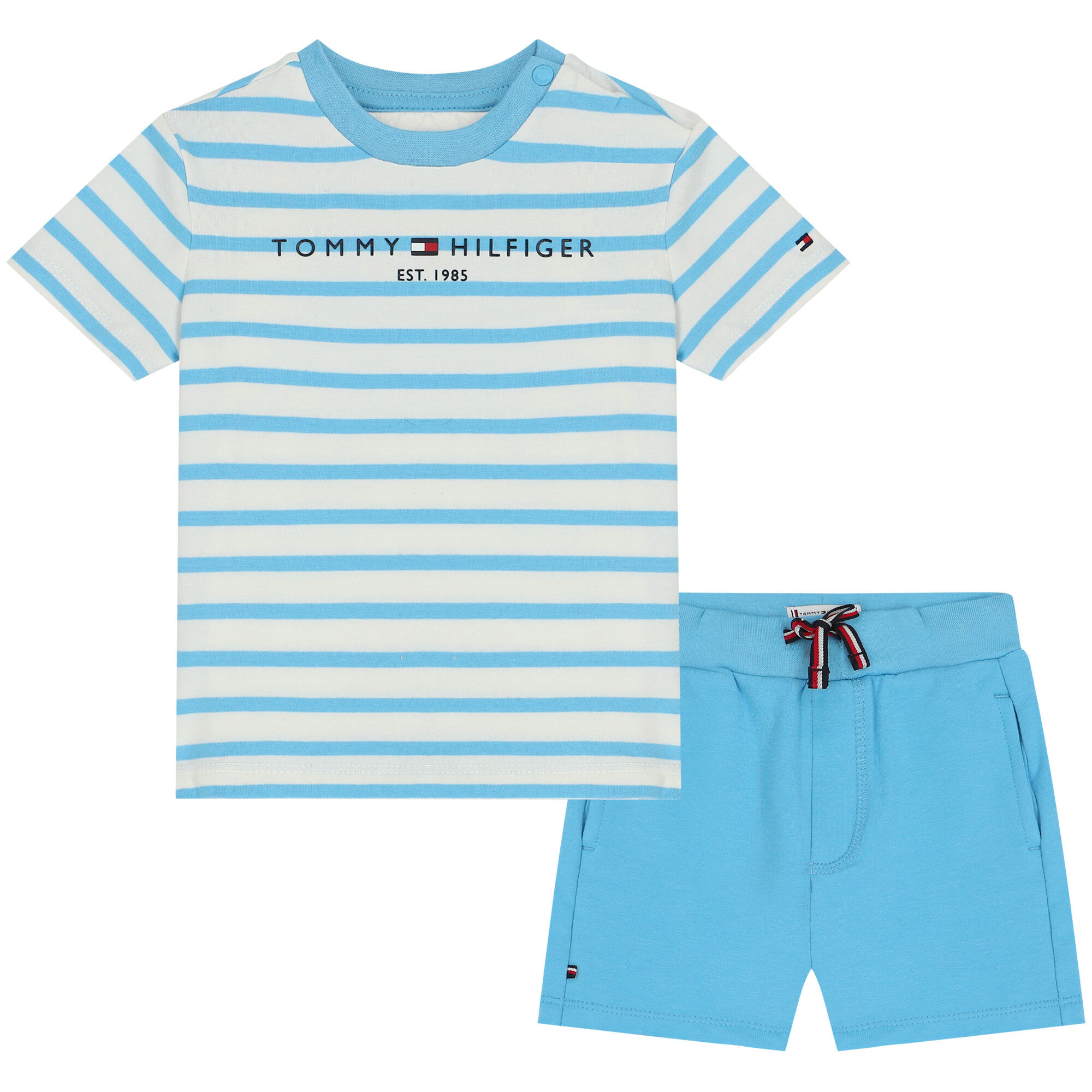Tommy Hilfiger Junior logo-print shorts set - Blue