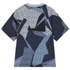 Boys Grey & Blue Logo T-Shirt, 1, hi-res