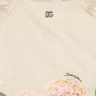 Baby Girls Beige Floral Striped Dress Set, 1, hi-res