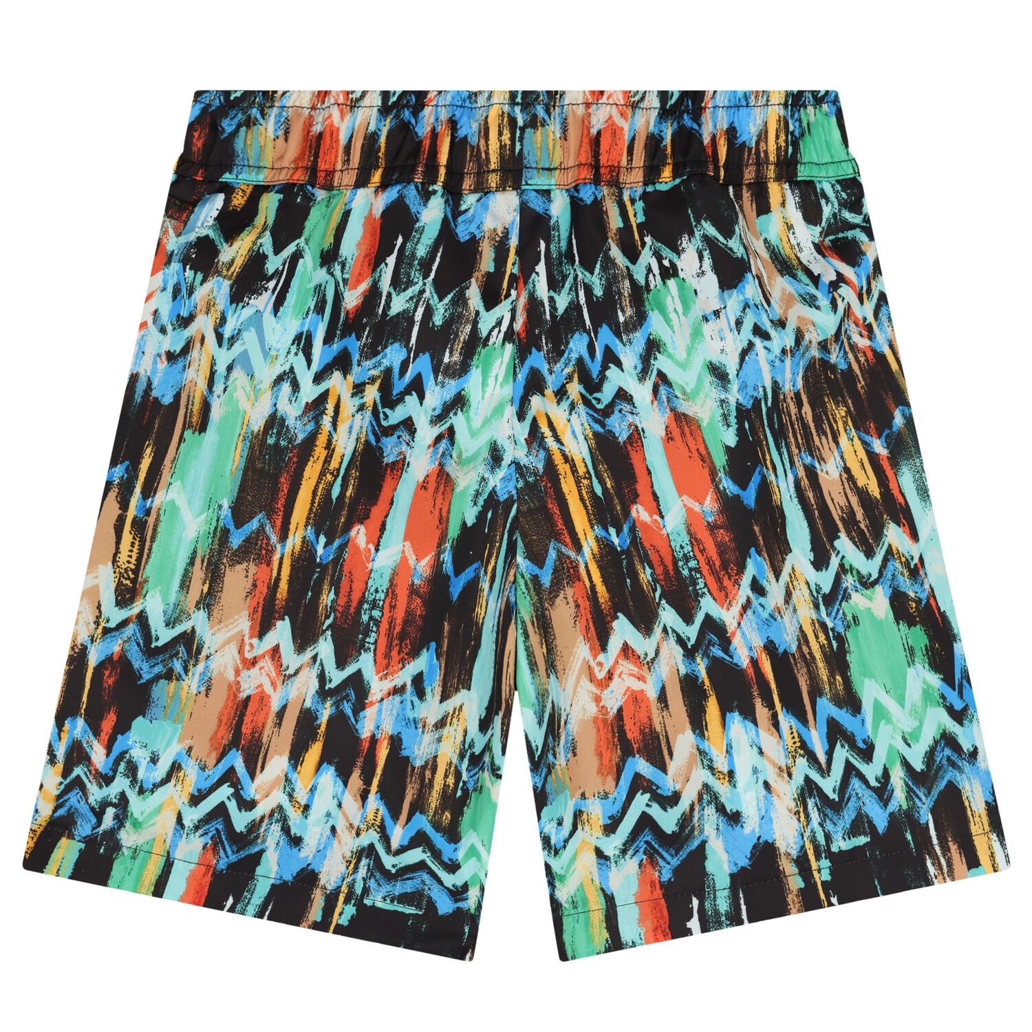 Boys Multi-Colored Zig Zag Swim Shorts, 1, hi-res image number null