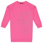 فستان بنات بشعار شوبيت باللون  الوردى, 1, hi-res